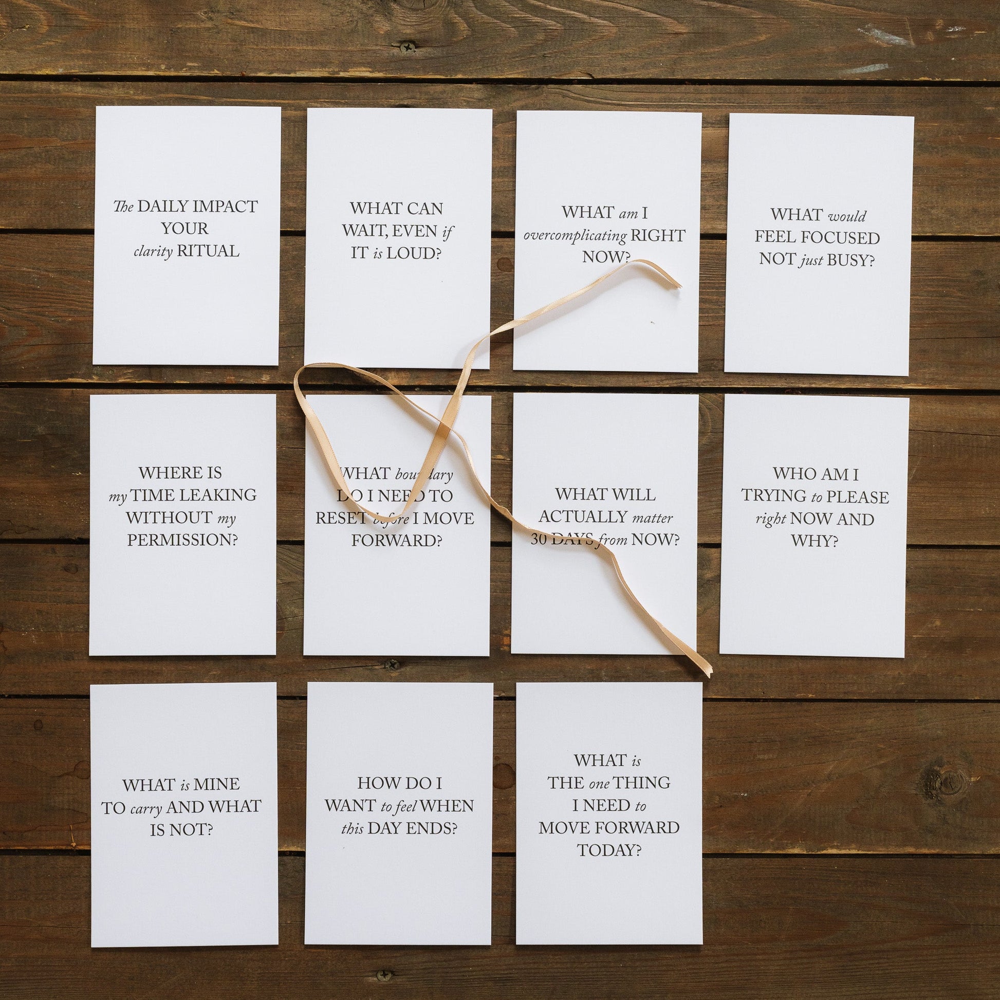 Leadership reflection cards